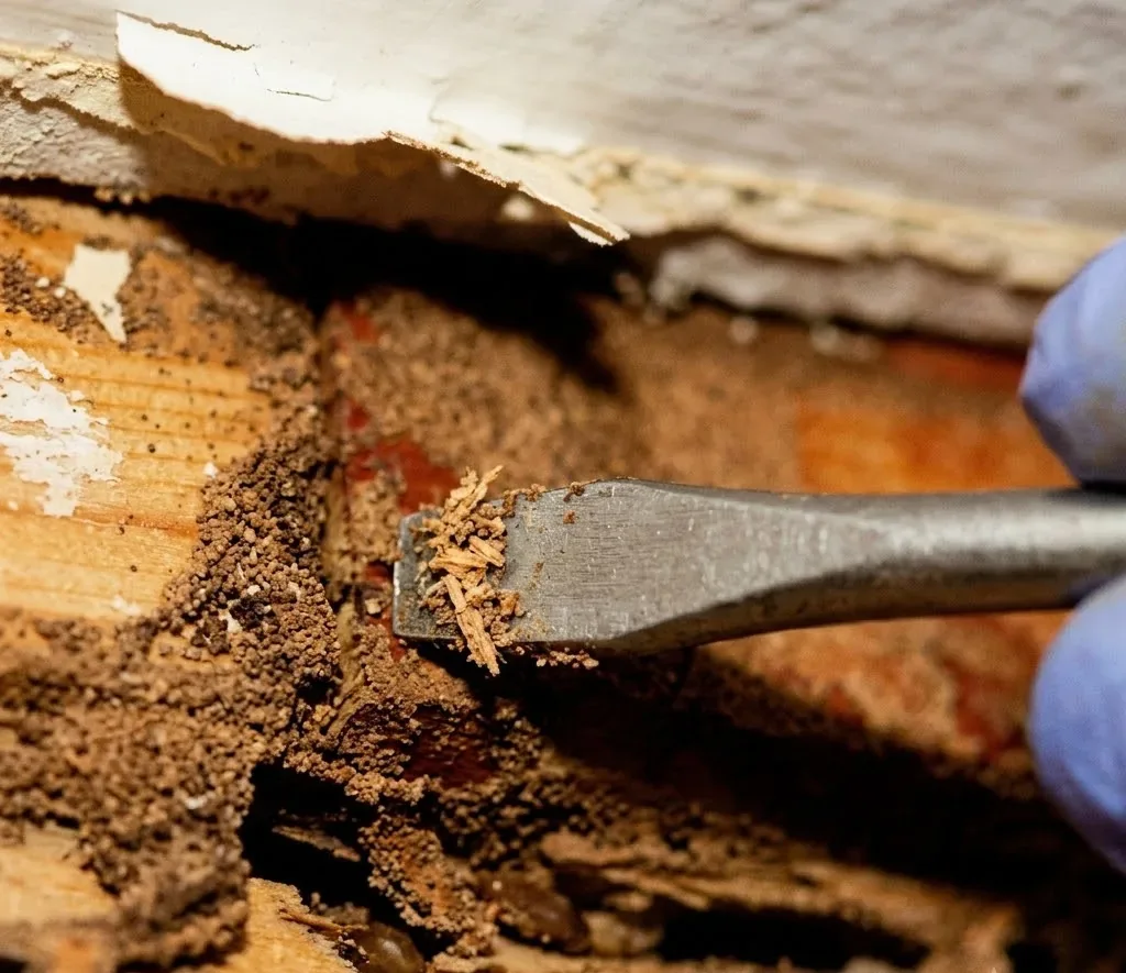 A home and its termite activity in Avondale being checked over